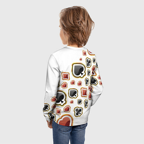 Детский лонгслив World Poker / 3D-принт – фото 4