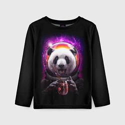 Лонгслив детский Panda Cosmonaut, цвет: 3D-принт