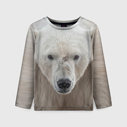 Лонгслив детский Белый медведь, цвет: 3D-принт
