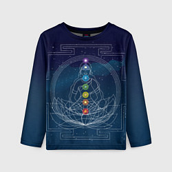 Лонгслив детский Йога мандала - энергетические зоны, цвет: 3D-принт