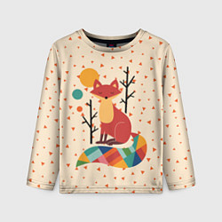 Лонгслив детский Осенняя лисичка, цвет: 3D-принт