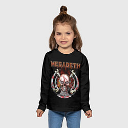 Лонгслив детский Megadeth: Skull in chains, цвет: 3D-принт — фото 2