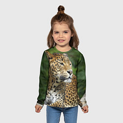 Лонгслив детский Лик леопарда, цвет: 3D-принт — фото 2
