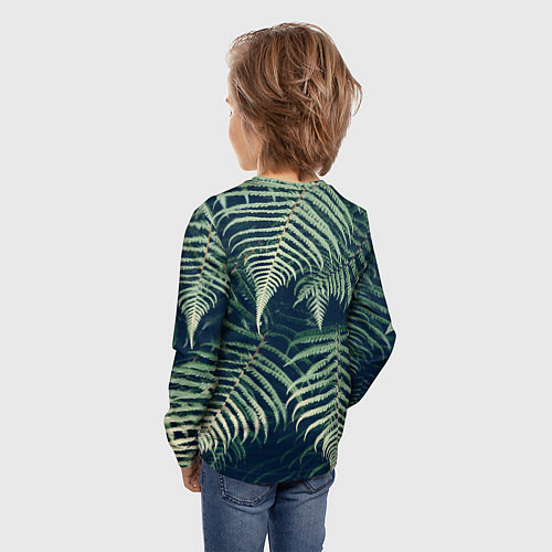 Детский лонгслив Папоротник / 3D-принт – фото 4