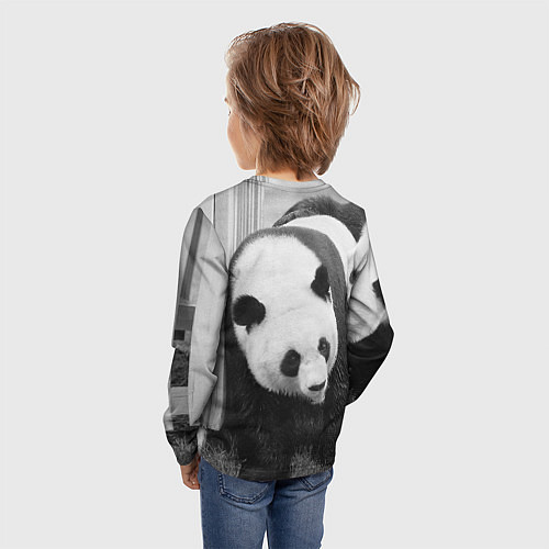 Детский лонгслив Большая панда / 3D-принт – фото 4