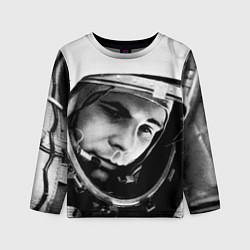 Лонгслив детский Гагарин космонавт, цвет: 3D-принт