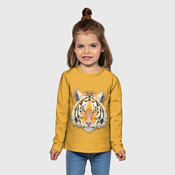 Лонгслив детский Геометрический тигр, цвет: 3D-принт — фото 2