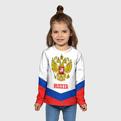 Лонгслив детский Russia Hockey Team, цвет: 3D-принт — фото 2