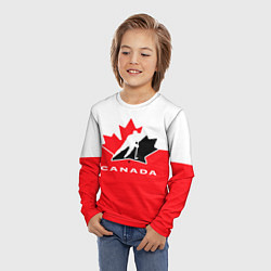 Лонгслив детский Canada Team, цвет: 3D-принт — фото 2
