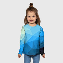 Лонгслив детский Geometric blue, цвет: 3D-принт — фото 2