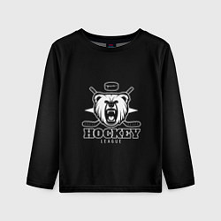 Детский лонгслив Bear hockey