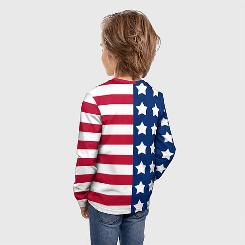 Детский лонгслив USA Flag / 3D-принт – фото 4