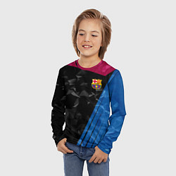 Лонгслив детский FC Barcelona: Abstract, цвет: 3D-принт — фото 2