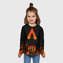 Лонгслив детский Apex Legends: Orange Flame, цвет: 3D-принт — фото 2