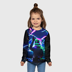 Лонгслив детский Marshmello: Neon DJ, цвет: 3D-принт — фото 2