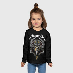 Лонгслив детский Metallica: Hard Metal, цвет: 3D-принт — фото 2