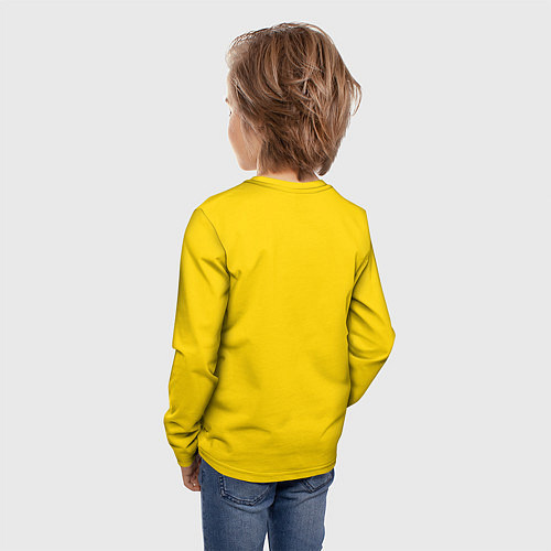 Детский лонгслив Billie Eilish: Yellow Mood / 3D-принт – фото 4