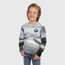 Лонгслив детский BMW - снежная вершина, цвет: 3D-принт — фото 2