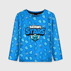 Лонгслив детский Brawl Stars: Blue Team, цвет: 3D-принт