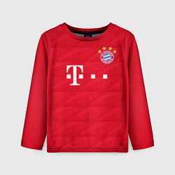 Лонгслив детский FC Bayern: Home 19-20, цвет: 3D-принт