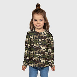 Лонгслив детский Камуфляж - лошади, цвет: 3D-принт — фото 2