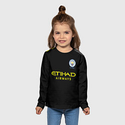 Лонгслив детский Manchester City away 19-20, цвет: 3D-принт — фото 2