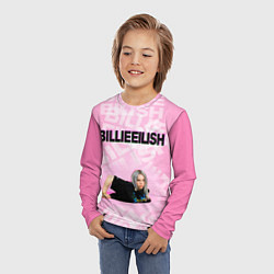Лонгслив детский Billie Eilish: Pink Mood, цвет: 3D-принт — фото 2