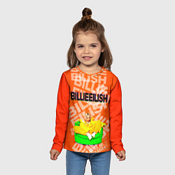 Лонгслив детский Billie Eilish: Orange Mood, цвет: 3D-принт — фото 2