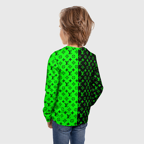Детский лонгслив BILLIE EILISH x LV Green / 3D-принт – фото 4