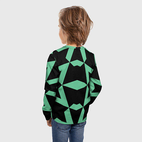 Детский лонгслив Abstract zigzag pattern / 3D-принт – фото 4