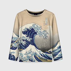 Детский лонгслив Kanagawa Wave Art