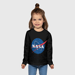 Лонгслив детский NASA Краски, цвет: 3D-принт — фото 2