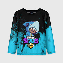 Детский лонгслив Brawl Stars LEON SHARK