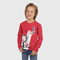 Лонгслив детский Сакура Айкидо, цвет: 3D-принт — фото 2