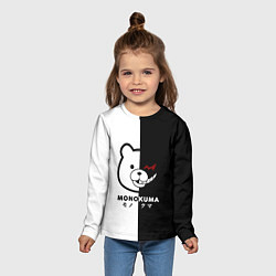 Лонгслив детский Monokuma, цвет: 3D-принт — фото 2