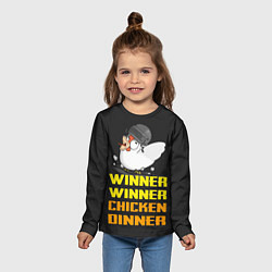 Лонгслив детский Winner Chicken Dinner, цвет: 3D-принт — фото 2