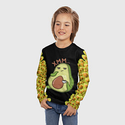 Лонгслив детский Авокадо, цвет: 3D-принт — фото 2