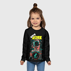 Лонгслив детский Lets Rock, цвет: 3D-принт — фото 2