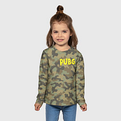 Лонгслив детский PUBG лесной камуфляж, цвет: 3D-принт — фото 2