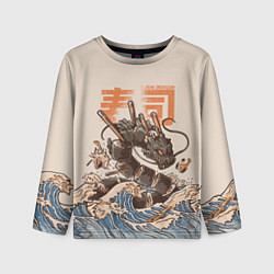 Лонгслив детский Sushi dragon, цвет: 3D-принт
