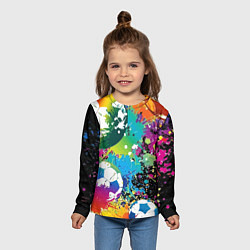Лонгслив детский Football Paints, цвет: 3D-принт — фото 2
