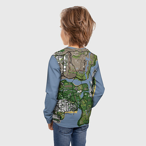 Детский лонгслив San andreas / 3D-принт – фото 4
