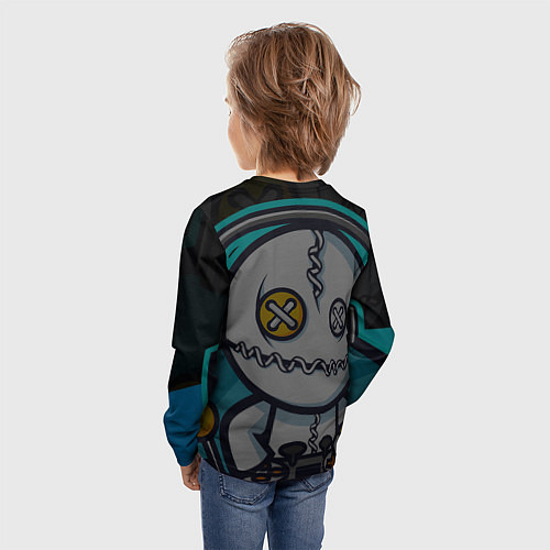 Детский лонгслив Форма Voodoo Gamer / 3D-принт – фото 4