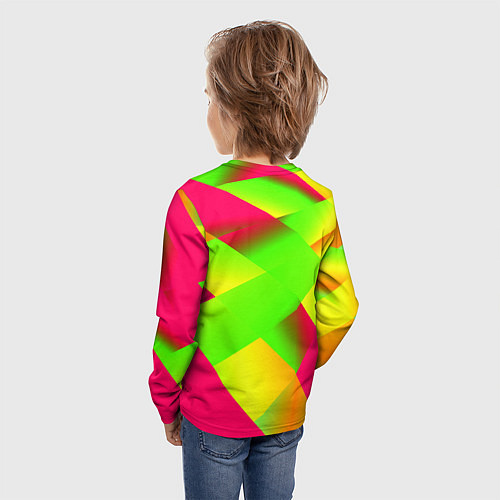 Детский лонгслив Fortnite гамма абстракция / 3D-принт – фото 4