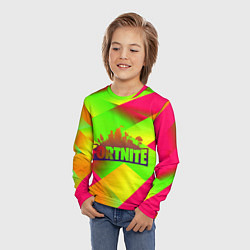 Лонгслив детский Fortnite гамма абстракция, цвет: 3D-принт — фото 2