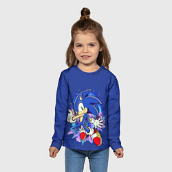 Лонгслив детский Sonic, цвет: 3D-принт — фото 2