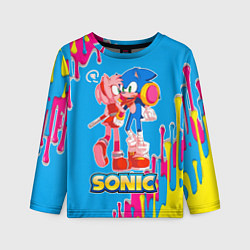 Лонгслив детский Sonic, цвет: 3D-принт