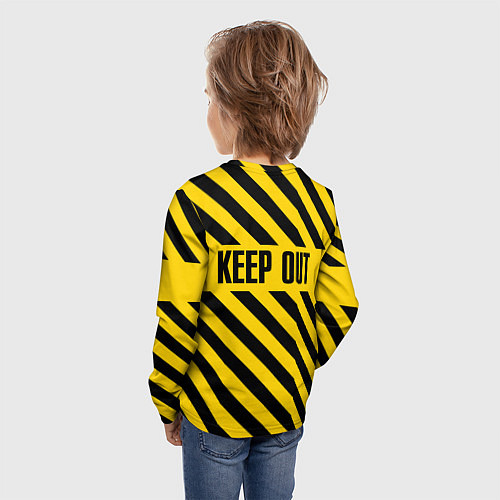 Детский лонгслив Keep out / 3D-принт – фото 4