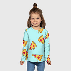 Лонгслив детский Ароматная пицца, цвет: 3D-принт — фото 2