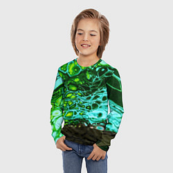 Лонгслив детский Кислотные разводы краски, цвет: 3D-принт — фото 2